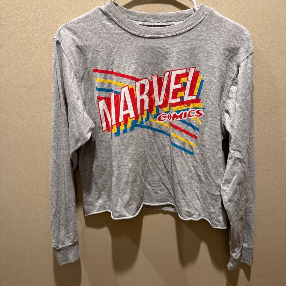 Marvel Comics Cropped Long Sleeve T-Shirt Women’s Medium